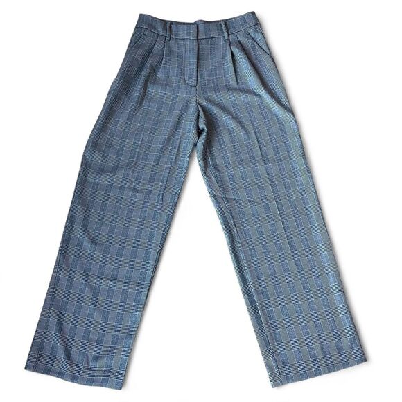 Nine West Black and White Wide Leg, High-Waist Trouser - Picture 1 of 8